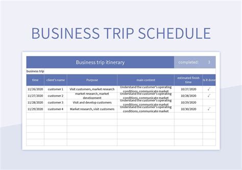 Envacation Schedule Template Excel