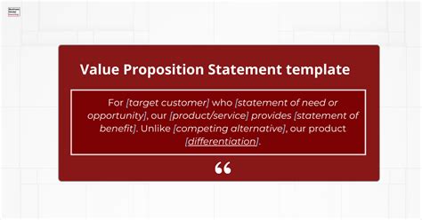 Envalue Proposition Statement Template