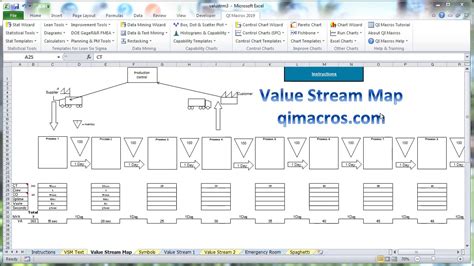 Envalue Stream Mapping Excel Template