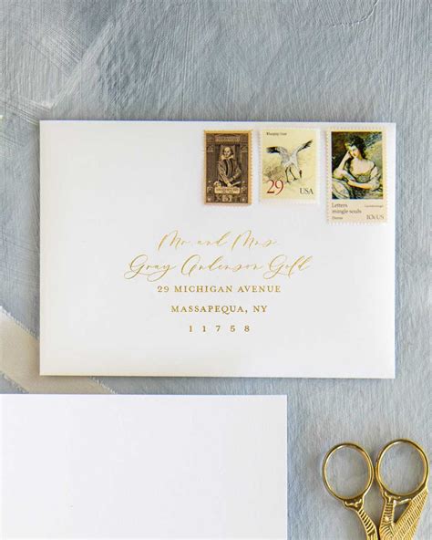 Envelope Addressing Gold