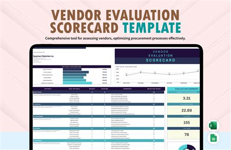 Envendor Evaluation Template Excel Free