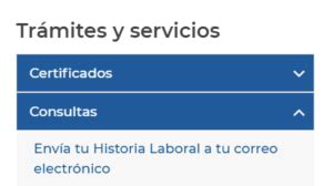 enviar historia laboral colpensiones correo