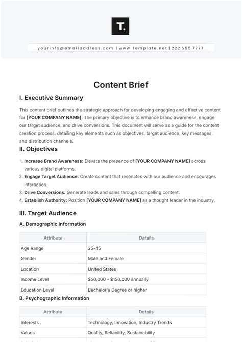 Envideo Brief Template
