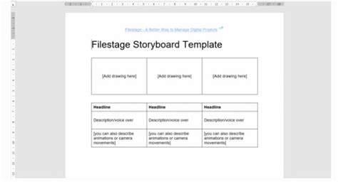 Envideo Storyboard Template Google Docs