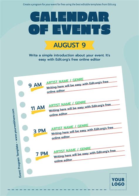 Enviewing Program Template