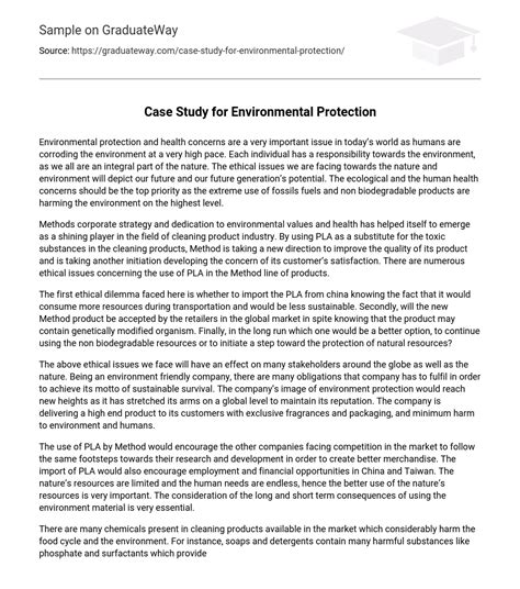 environmental case study examples