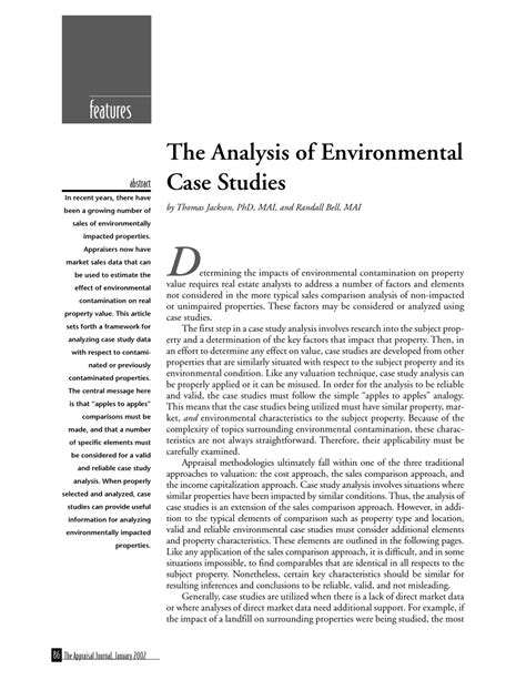environmental case study examples for students