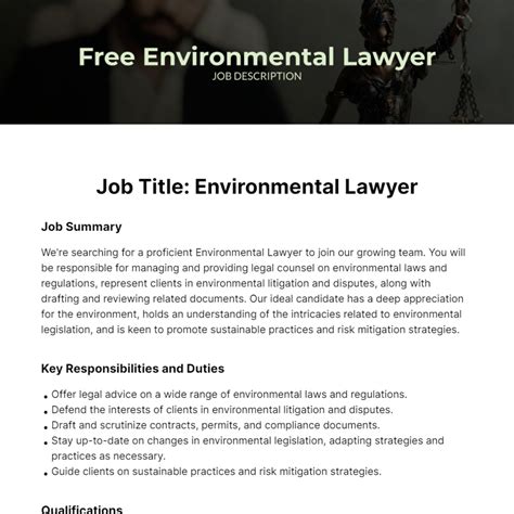 environmental law job description