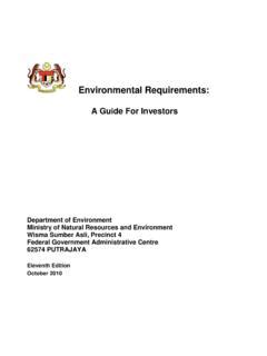 Environmental Requirements Example