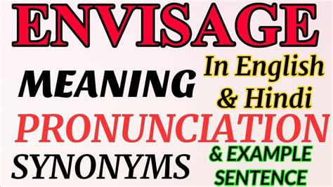 envisage meaning in english with example