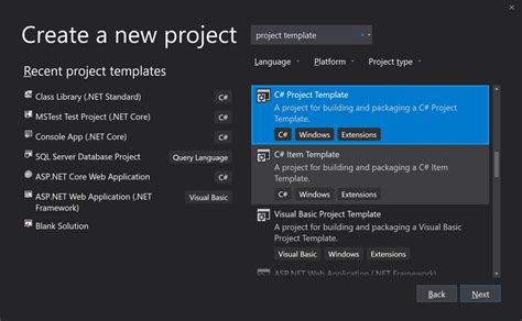 Envisual Studio Project Template