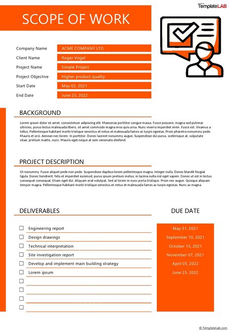 Enweb Development Scope Of Work Template