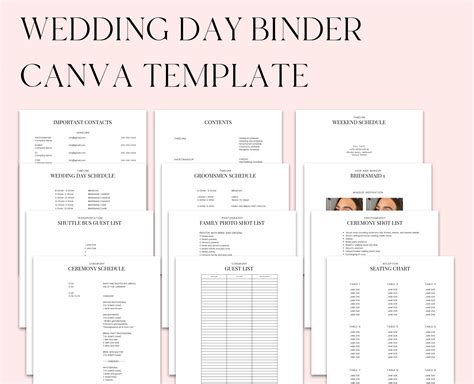 Enwedding Binder Template Free