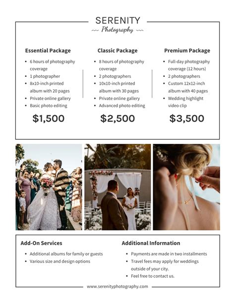Enwedding Package Template Free