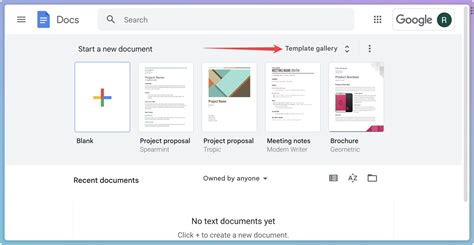 Enwhere Is The Template Gallery In Google Docs