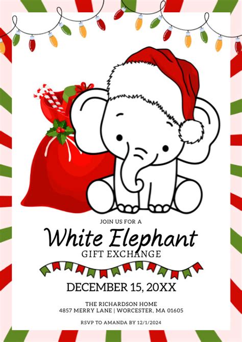 Enwhite Elephant Invite Template