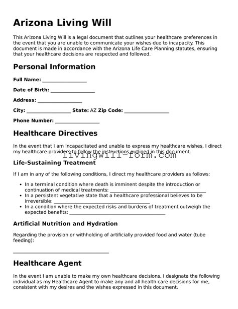 Enwill Template Arizona