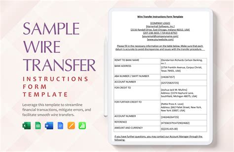 Enwire Transfer Instructions Template