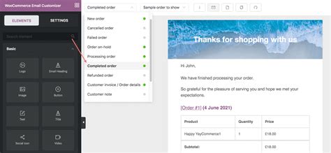 Enwoocommerce Email Template Customization