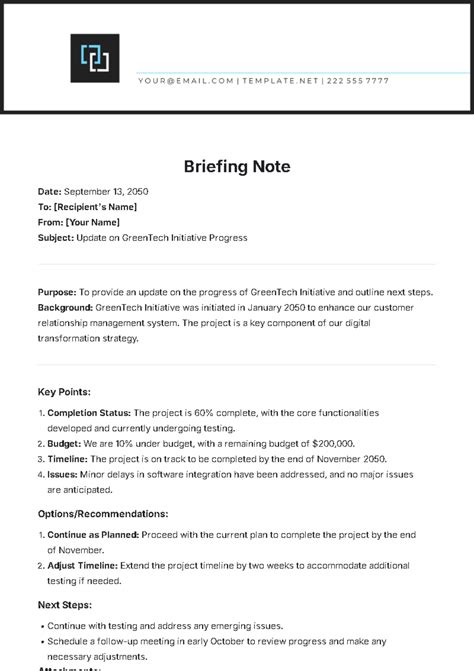 Enword Briefing Template