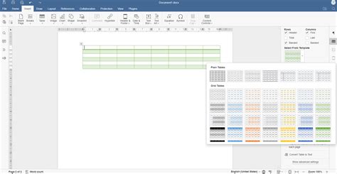 Enword Table Templates