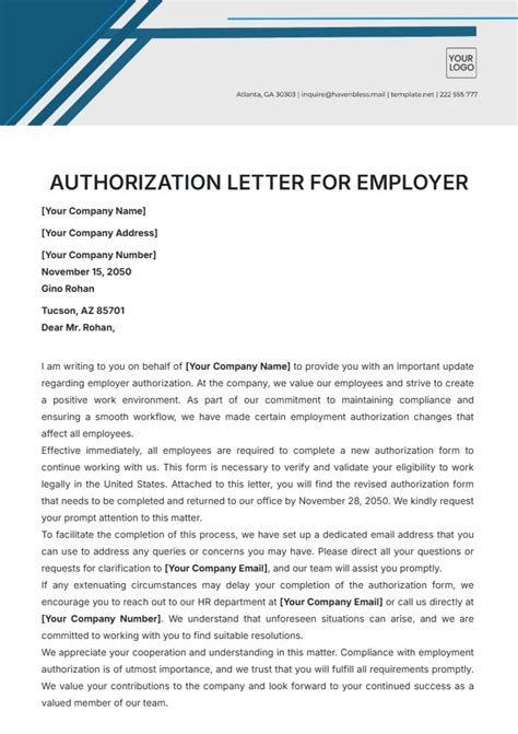 Enwork Authorization Template