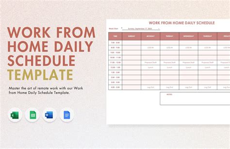 Enwork From Home Schedule Template