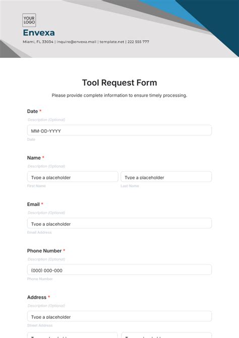 Enwork Request Form Template