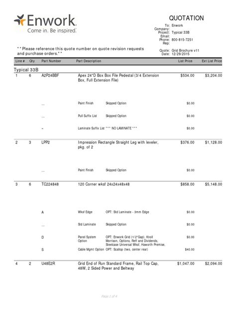 Enwork Samples Template