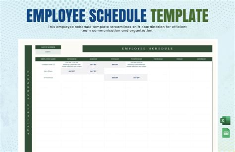 Enworkback Schedule Template