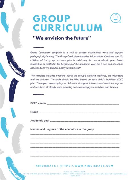 Enworkshop Curriculum Template