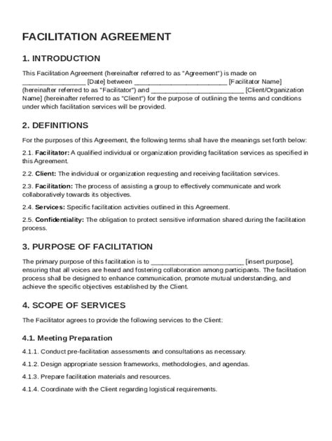 Enworkshop Facilitator Contract Template
