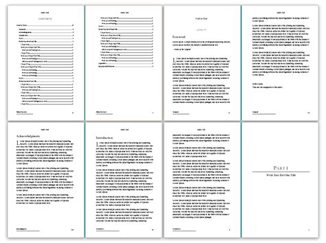 Enwriting A Book Format Template