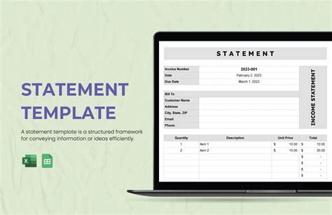 Enwritten Statement Template