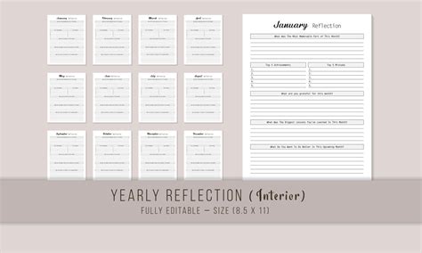 Enyearly Reflection Template