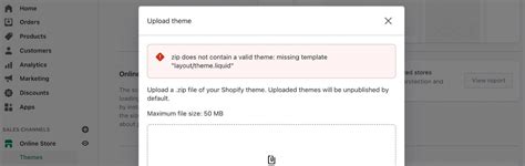 Enzip Does Not Contain A Valid Theme Missing Template Layout Theme Liquid
