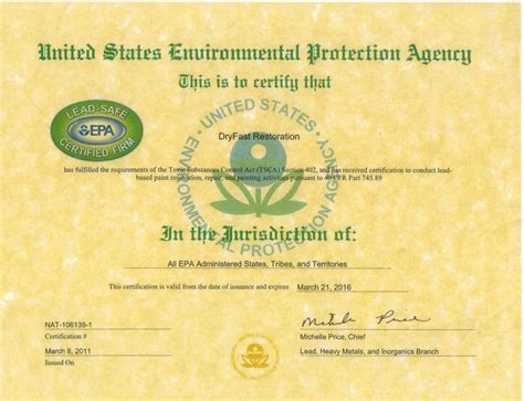 epa firm certification lookup