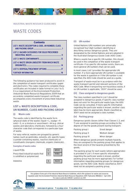 epa waste codes pdf