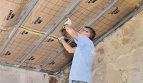 Faux plafond rampant en plaque de plâtre type ba 13 avec