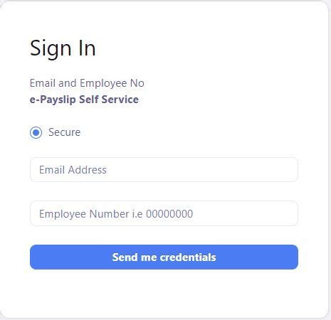 epayslip self service portal registration