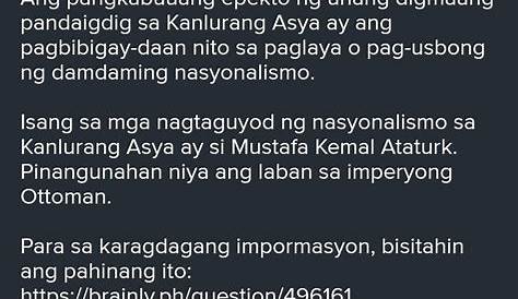 Ano Ang Epekto Ng Unang Digmaang Pandaigdig Sa Asya - eksamen unang