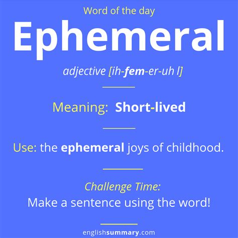ephemeral in a sentence