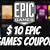 epic games free coupons
