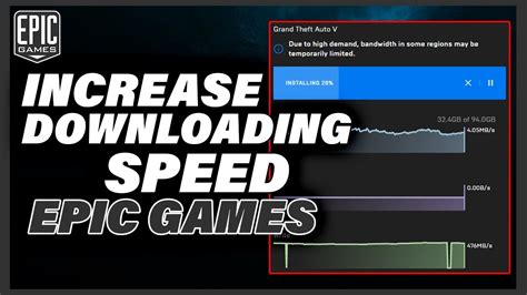 epic game store download speed slow