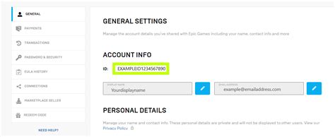 epic games account id number
