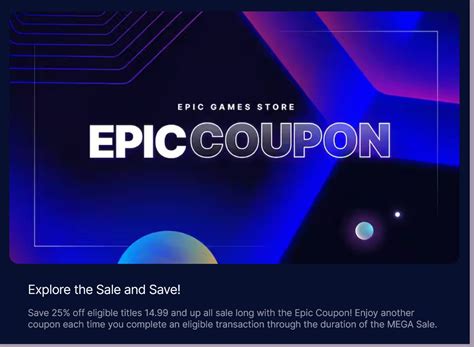 epic games discount coupons