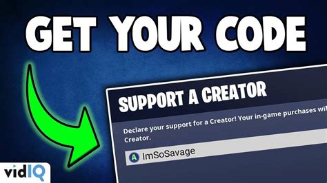 epic games get a support a creator code