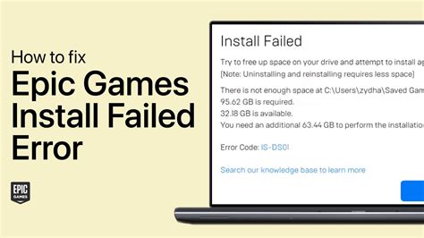 epic games installer failed