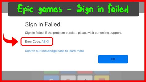 epic games launcher sign in failed