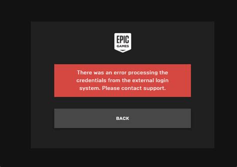 epic games login error